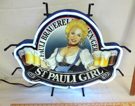 St. Pauli Girl neon sign.