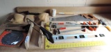 Large assortment of hand tools.