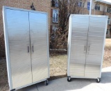 Two Nice stainless front rolling cabinets.