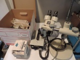 Unitron ZSB Microscope with Fiber-lite and tons of accessories.