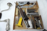 Rigid pipe cutter and tool assortment.