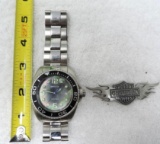 Invicta Pro Diver men's watch with Harley pin.