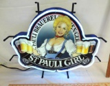 St. Pauli Girl neon sign.