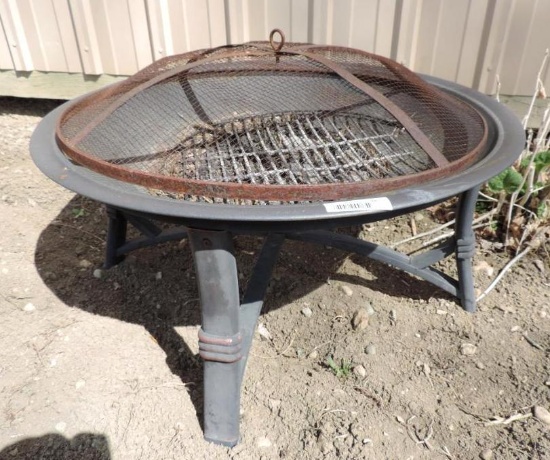 29x15" metal fire pit.