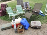 Camping gear assortment.