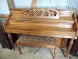Kimball upright piano with bench.