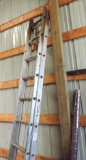 Werner 20' aluminum extension ladder.