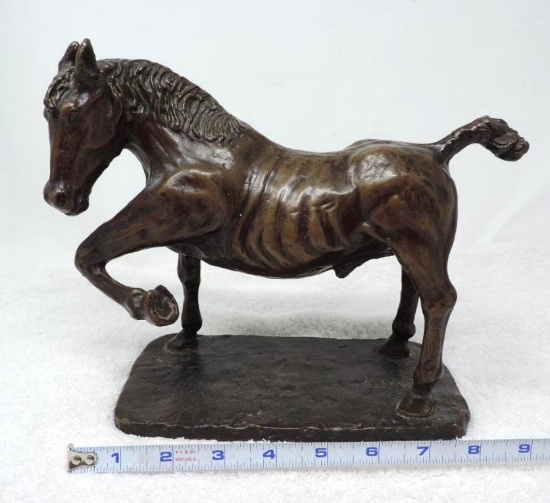 Bronze horse statue.