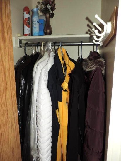 Contents of entry closet.