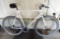 white unmarked road bike with 60cm frame.