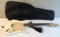 Fender Stratocaster electric guitar with soft case.