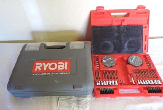Ryobi 215 piece super drilling / driving kit and more.