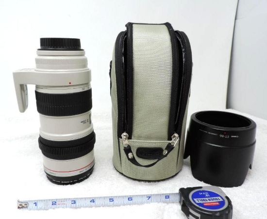 Canon EF 70-200mm 1:2.8 L IS USM lens with case.