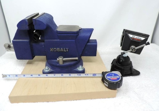 Kobalt and Dremel vises.