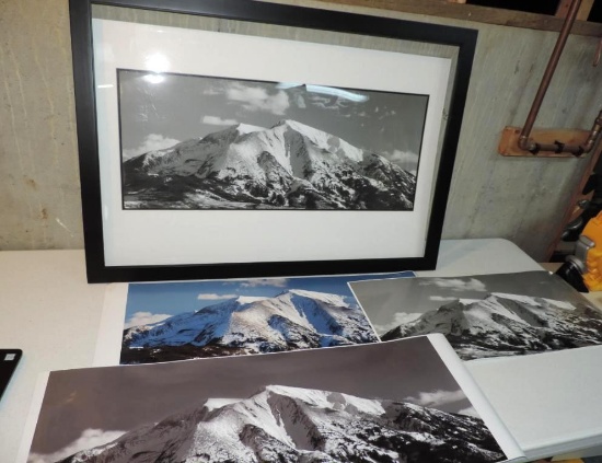 Four large 33x23" mountain Photographs.