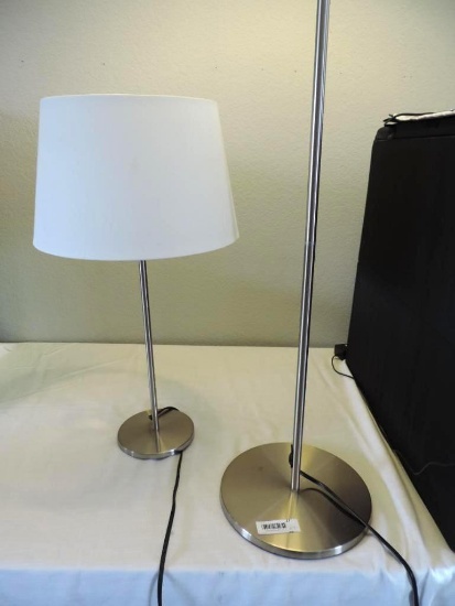 Stainless steel lamps.