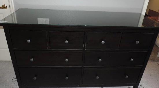 Black 6 piece Ikea bedroom set made by Hemnes (Poland).