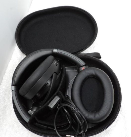 Sony WH-1000XM3 wireless noise cancelling headphones.