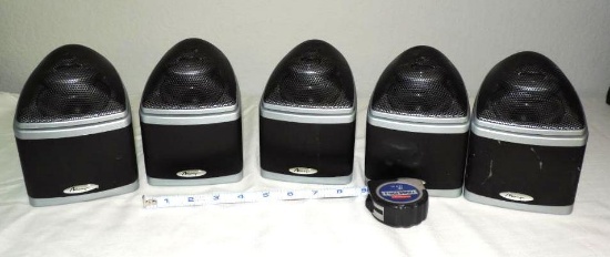 Five Mirage Nanosat speakers.
