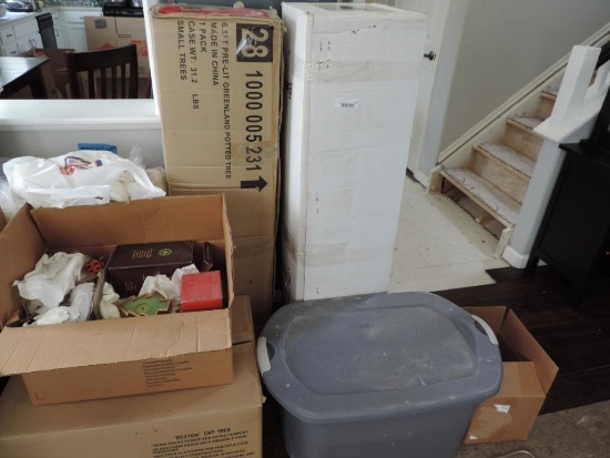 Huge assortment of Christmas and holiday decorations.