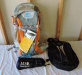 New Mile High Mountaineering PowderKeg back pack and more.