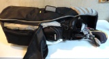 Loaded Ogio golf bag with tour trek cover.