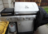 Charbroil stainless steel designer gas BBQ grill.