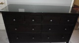 Black 6 piece Ikea bedroom set made by Hemnes (Poland).