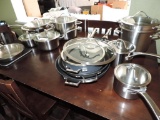 27 piece assortment of Calphalon stainless cookware.