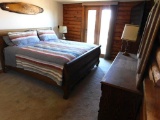 King size oak bedroom set