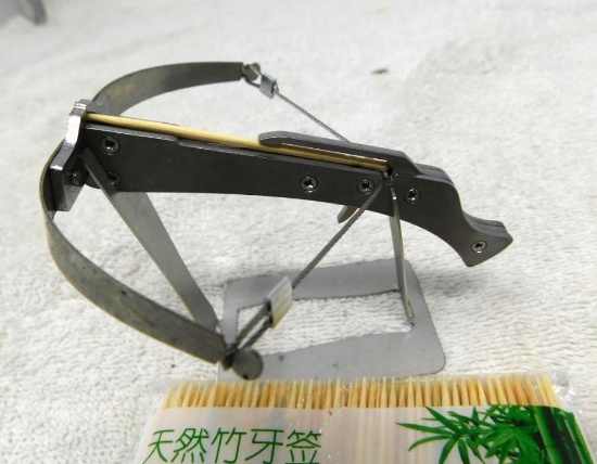 Miniature operable crossbow