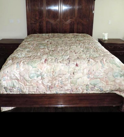 Walnut king size tester bed.