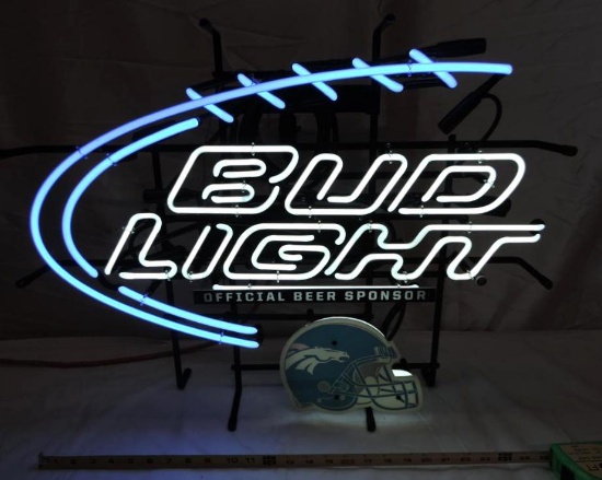 Bud Light Broncos neon.