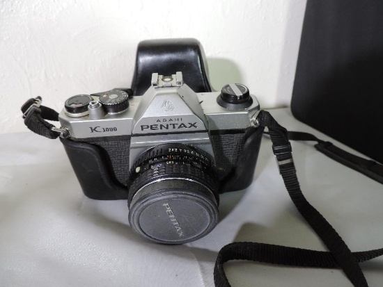 Asashi Pentex K1000 35mm camera with 1:2 50mm lens.