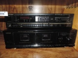 Teac and magnavox stereo gear.