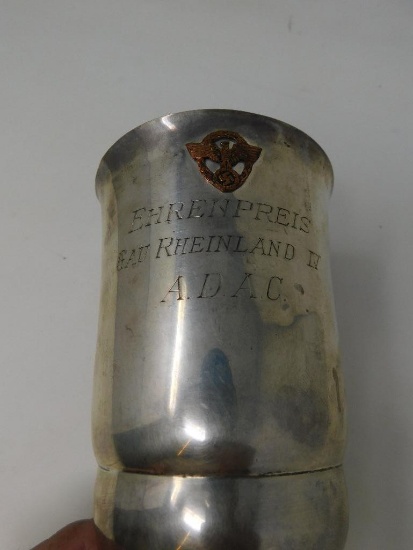 WWII German ADAC Automobile Club award silver cup
