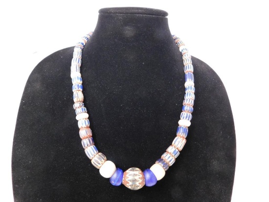 Rick Rice African 7 layer trade bead necklace