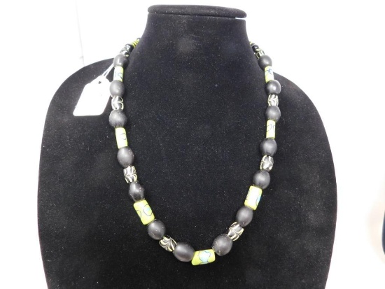 Rick Rice trade bead necklace