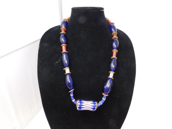 Rick Rice Venetian Glass trade bead necklace