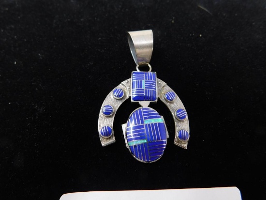 Sterling and Lapis pendant
