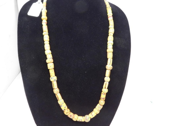 Rick Rice Yellow Venetian bead necklace
