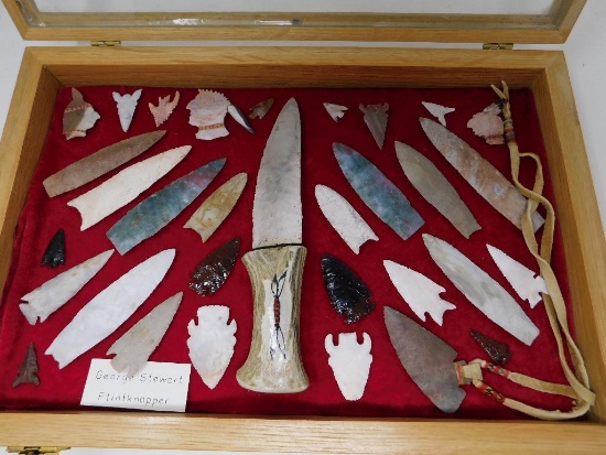 George Stewart flint knapping collection