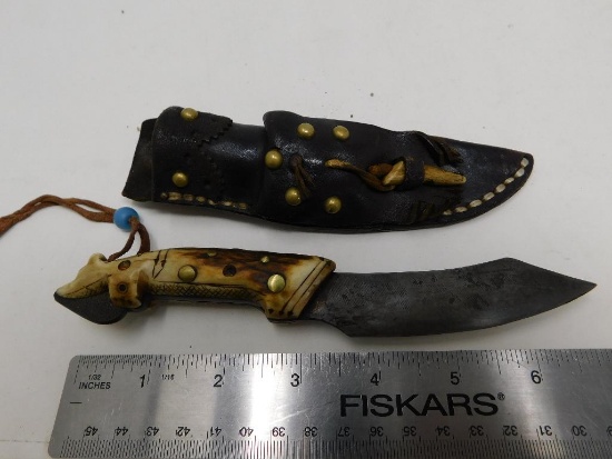 Custom blacksmith forged sheath knife