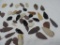 Assortment of arrowheads.