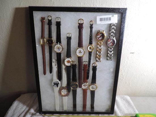 Casino watch assortment with display.