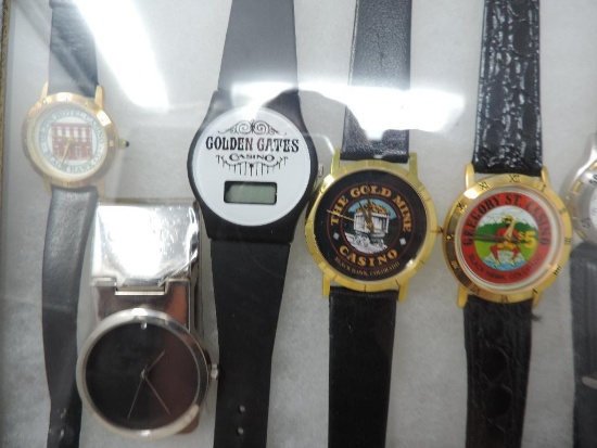 Casino watch assortment with display.