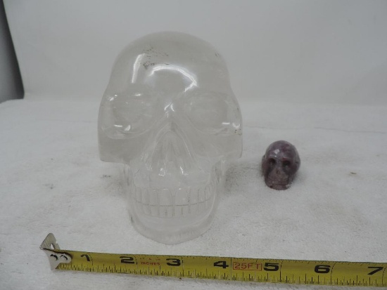 Heavy glass skull.