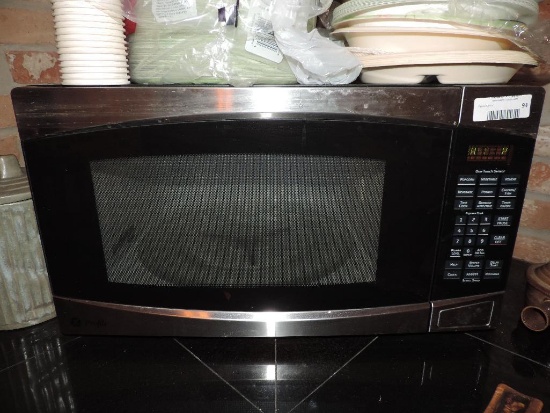 Stainless steel GE profile microwave.