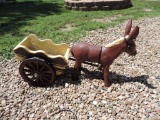 Concrete donkey planter.