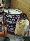 55 gallon drum of solvent.